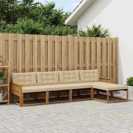 Udendørs sofagruppe 5 stk. Naturlig og Beige