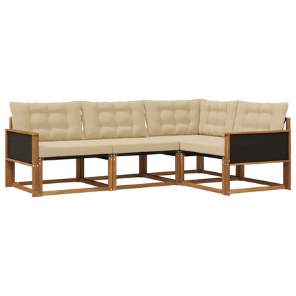 Udendørs sofagruppe 4 stk. Naturlig og Beige
