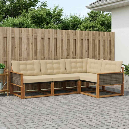 Udendørs sofagruppe 4 stk. Naturlig og Beige