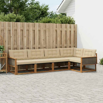 Udendørs sofagruppe 5 stk. Naturlig og Beige