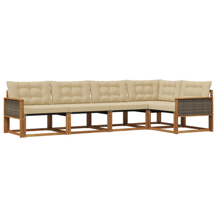 Udendørs sofagruppe 5 stk. Naturlig og Beige