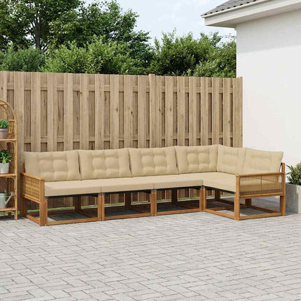 Udendørs sofagruppe 5 stk. Naturlig og Beige