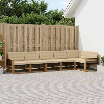 Udendørs sofagruppe 6 stk. Naturlig og Beige
