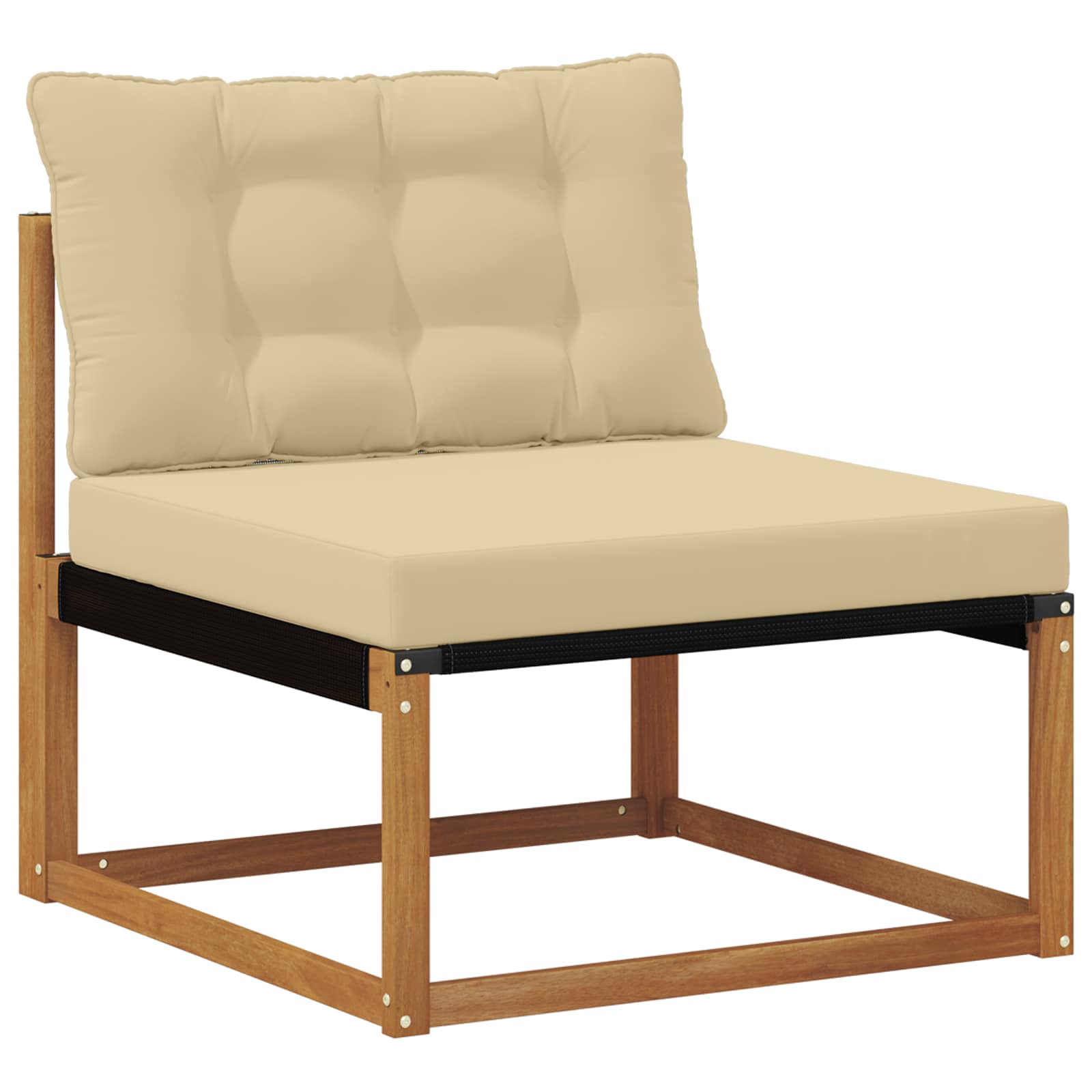 Udendørs sofagruppe med pude 7 pcs Naturlig og Beige