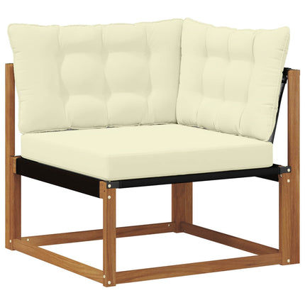 Udendørs sofagruppe med pude 9 pcs Naturlig og Fløde