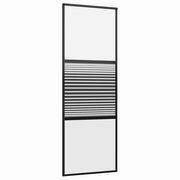 Glasdør Stribet Sort 76 x 2 x 205 cm Aluminium