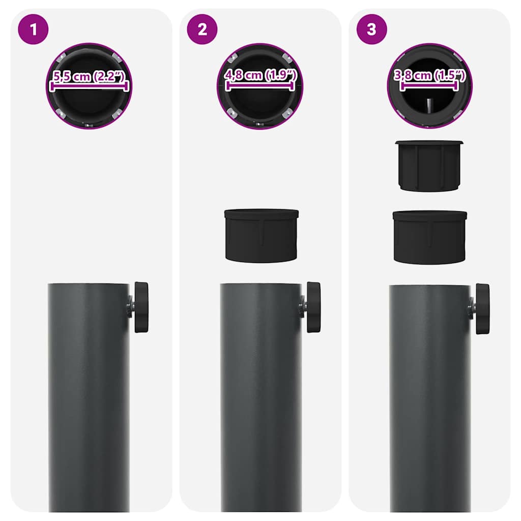 Parasolfod Mørkegrå 45 x 45 x 31,5 cm