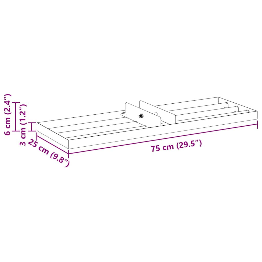Erstatningshoved til havegreb Sølv 75 x 25 x 6 cm Rustfrit stål