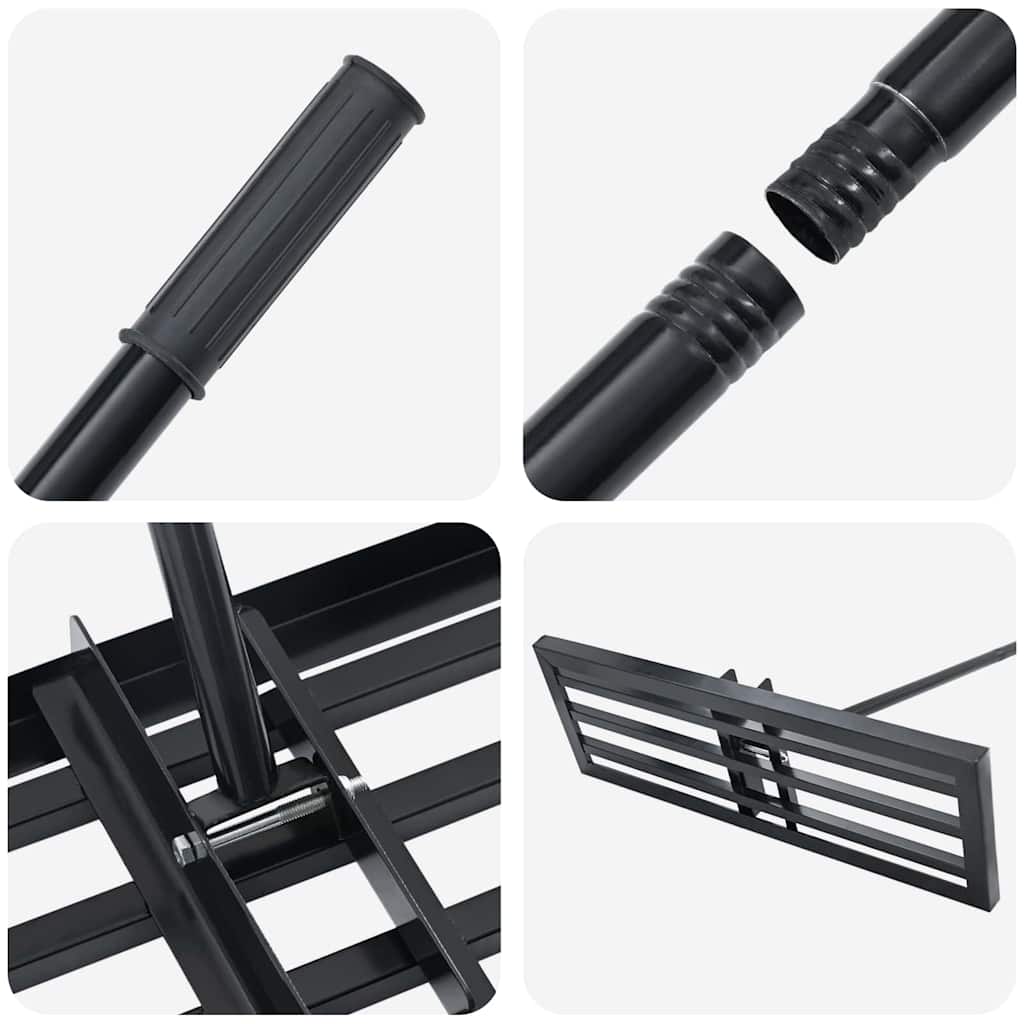 Haveske Sort 75 x 25 x 200 cm Pulverlakeret stål