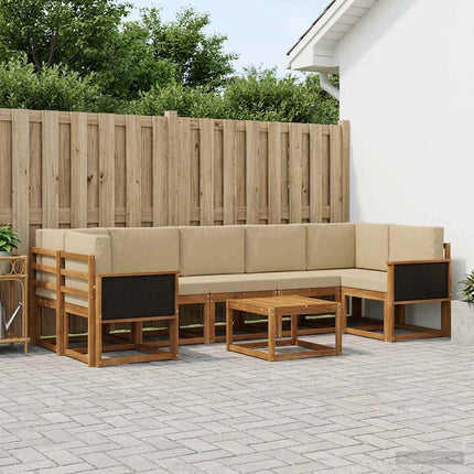 Udendørs sofagruppe med pude 6 pcs