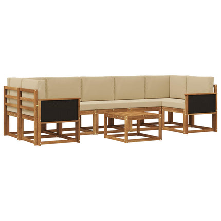 Udendørs sofagruppe med pude 6 pcs