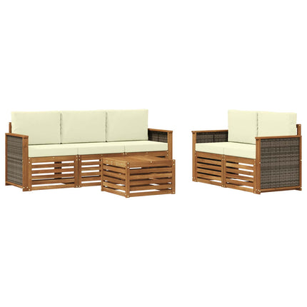 Sofasæt 6 pcs Massivt Akacietræ