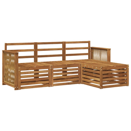Udendørs sofagruppe 4 pcs Naturfarvet