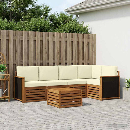 Sektionalsofa sæt med pude 5 pcs Naturlig og Fløde