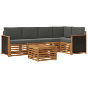 Sektionalsofa sæt med pude 5 pcs Naturlig og Antracit