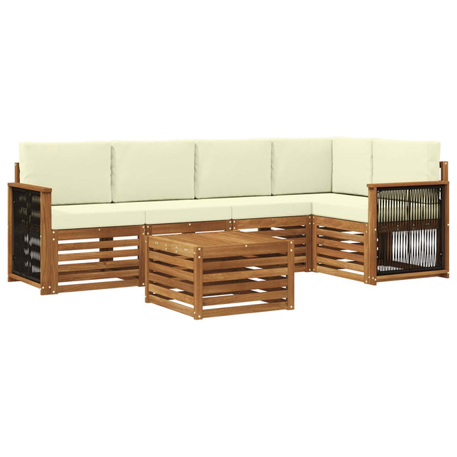 Sektionalsofa sæt med pude 5 pcs Naturlig og Fløde