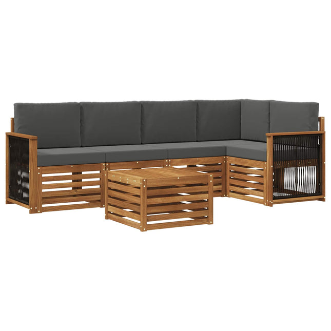 Sektionalsofa sæt med pude 5 pcs Naturlig og Antracit