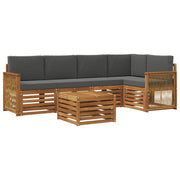 Sektionalsofa sæt med pude 5 pcs Naturlig og Antracit