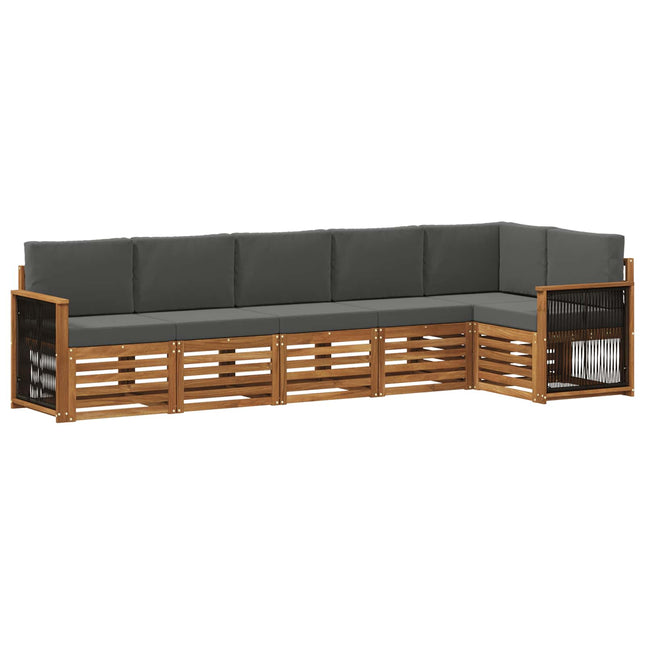 Sektionalsofa sæt med pude 5 pcs Naturlig og Antracit