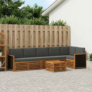 Sektionalsofa sæt med pude 6 pcs Naturlig og Antracit