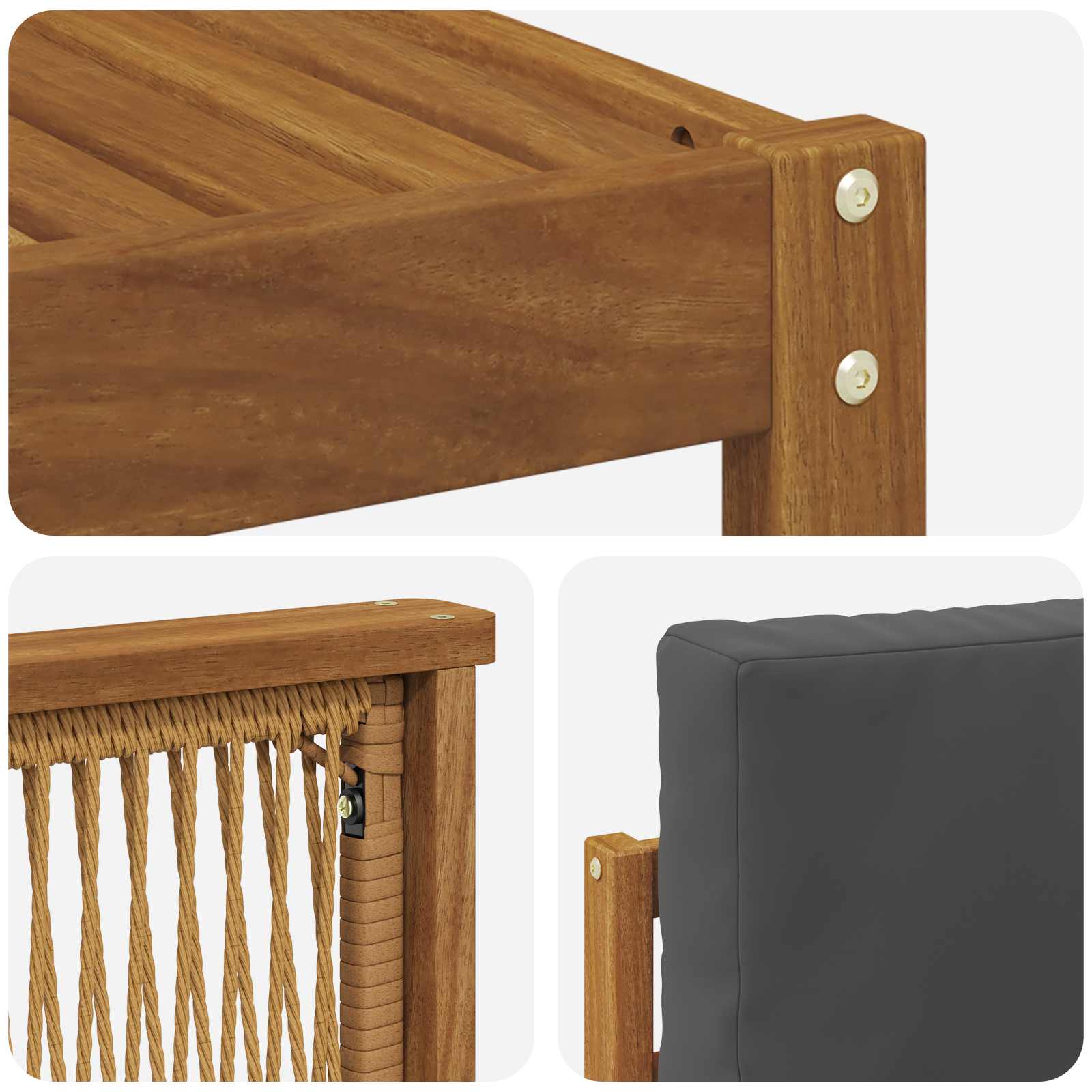 Sektionalsofa sæt med pude 5 pcs Naturlig og Antracit