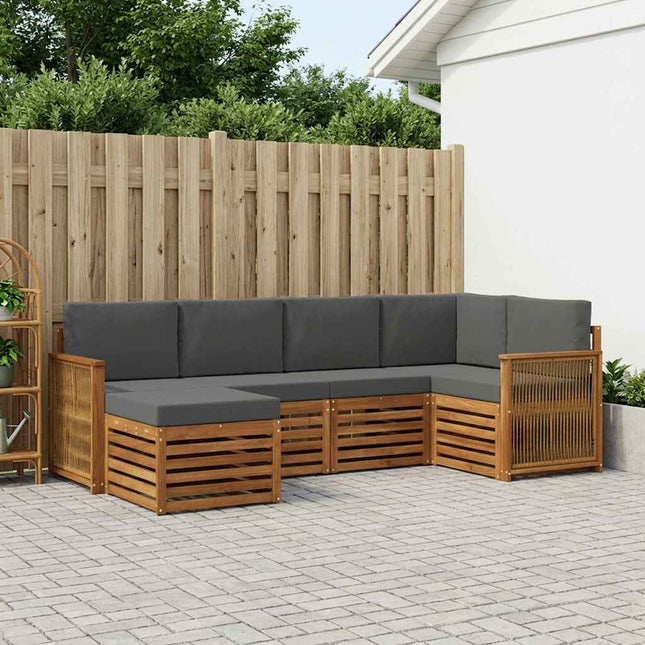 Sektionalsofa sæt med pude 5 pcs Naturlig og Antracit