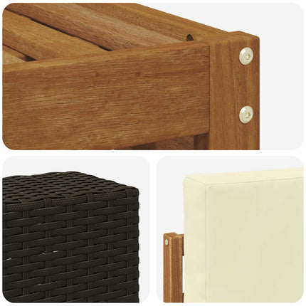 Sektionalsofa sæt med pude 6 pcs Naturlig og Fløde