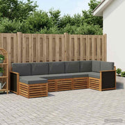 Sektionalsofa sæt med pude 6 pcs Naturlig og Antracit