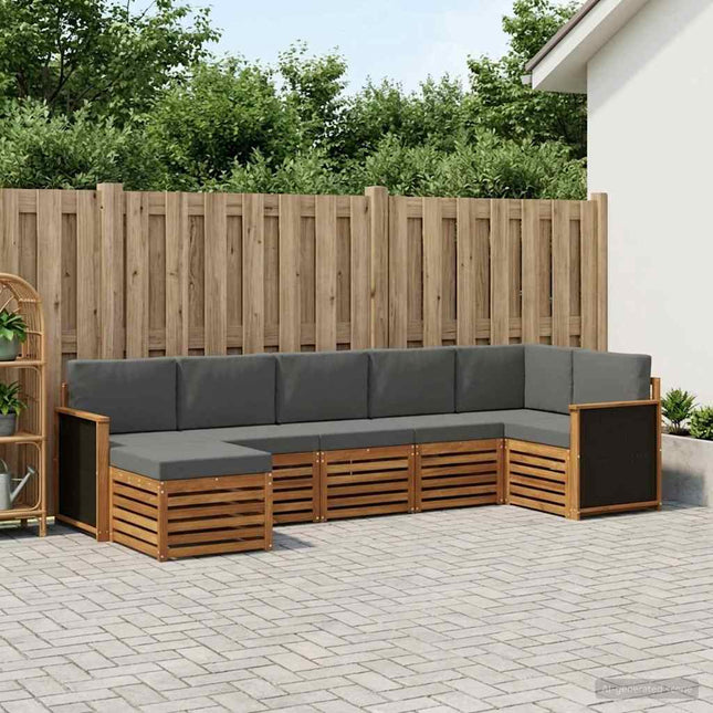 Sektionalsofa sæt med pude 6 pcs Naturlig og Antracit