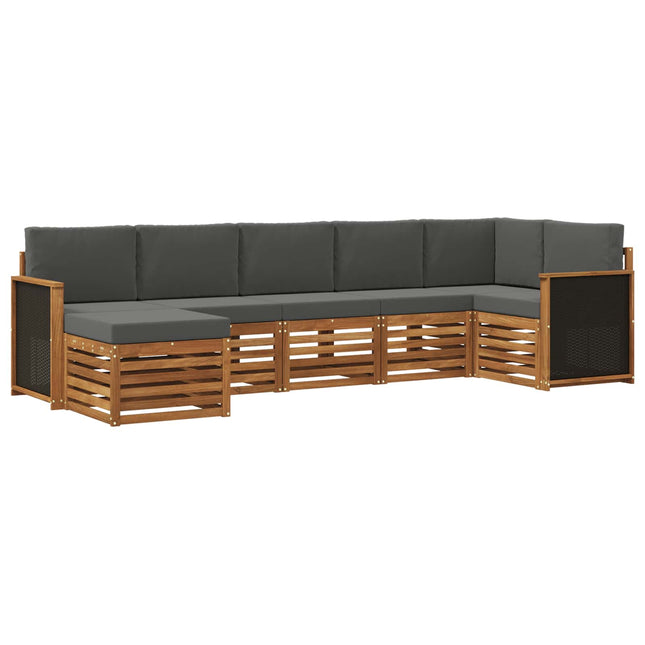 Sektionalsofa sæt med pude 6 pcs Naturlig og Antracit