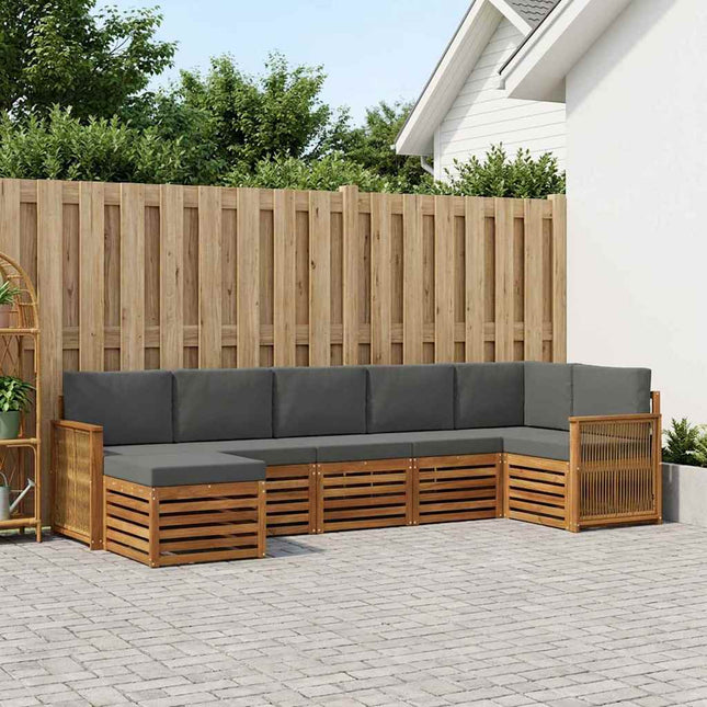Sektionalsofa sæt med pude 6 pcs Naturlig og Antracit