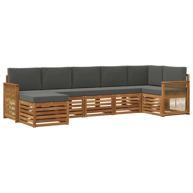 Sektionalsofa sæt med pude 6 pcs Naturlig og Antracit