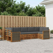 Sektionalsofa sæt med pude 6 pcs Naturlig og Antracit