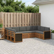 Sektionalsofa sæt med pude 7 pcs Naturlig og Antracit
