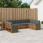 Sektionalsofa sæt med pude 7 pcs Naturlig og Antracit