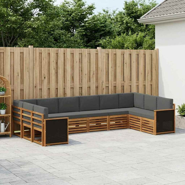 Sektionalsofa sæt med pude 7 pcs Naturlig og Antracit