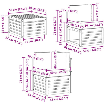 Udendørs sofagruppe 8 pcs