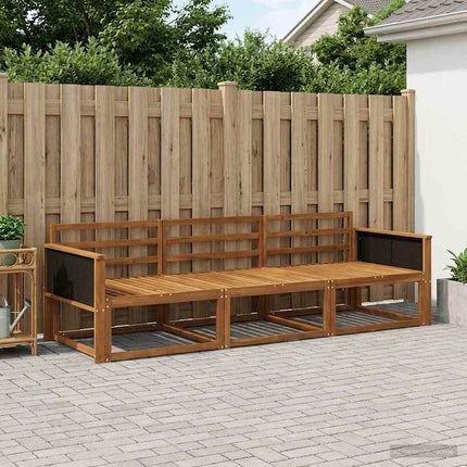 Udendørs sofagruppe 3 pcs Naturfarvet Massivt Akacietræ