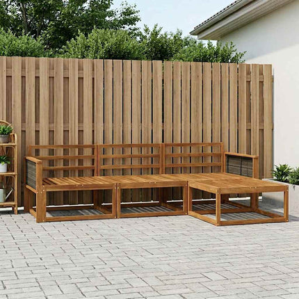 Udendørs sofagruppe 4 pcs Naturfarvet Massivt Akacietræ