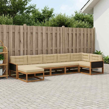 Udendørs sofagruppe 7 stk. Naturlig og Beige
