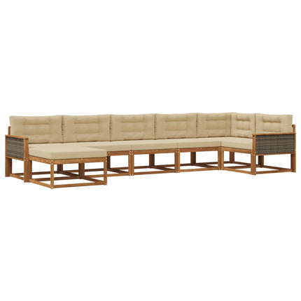 Udendørs sofagruppe 7 stk. Naturlig og Beige