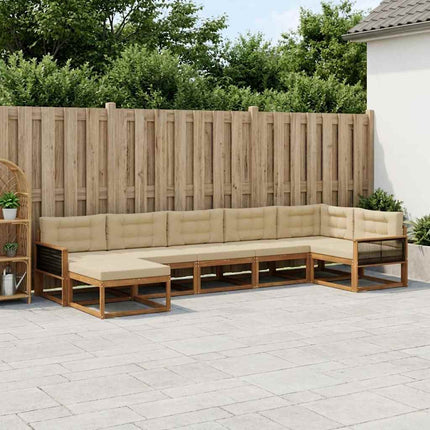 Udendørs sofagruppe 7 stk. Naturlig og Beige