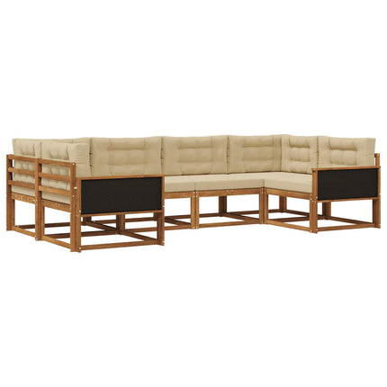 Udendørs sofagruppe 6 stk. Naturlig og Beige
