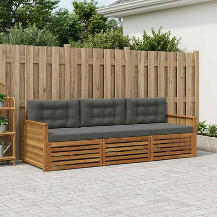 Udendørs sofagruppe 3 stk. Naturlig og Antracit