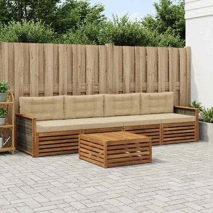 Udendørs sofagruppe 5 stk. Naturlig og Beige