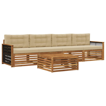 Udendørs sofagruppe 5 stk. Naturlig og Beige