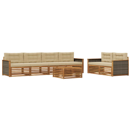 Udendørs sofagruppe 7 stk. Naturlig og Beige