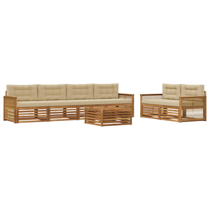Udendørs sofagruppe 7 stk. Naturlig og Beige