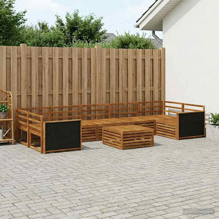 Udendørs sofagruppe 8 pcs Naturfarvet Massivt Akacietræ