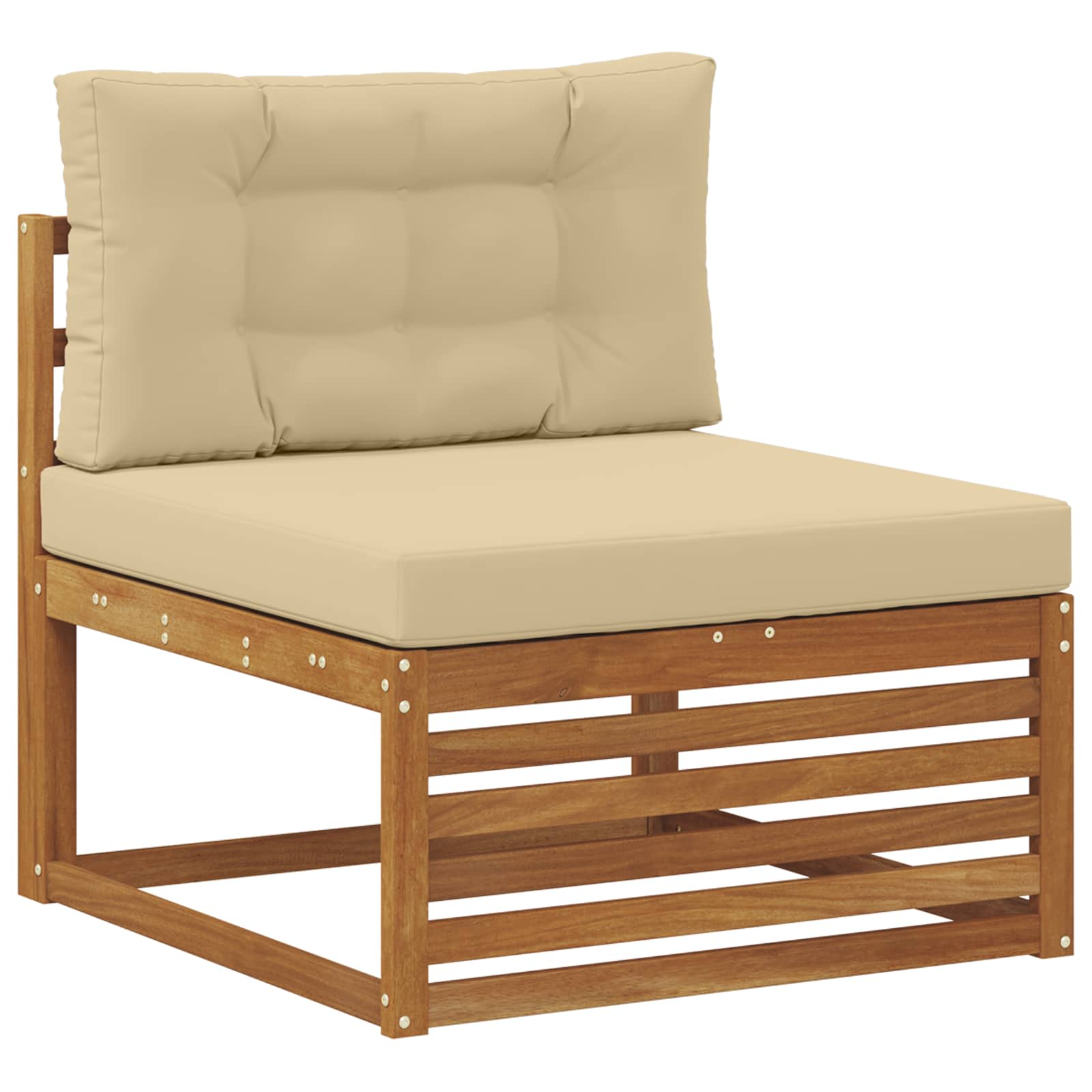 Udendørs sofagruppe med pude 8 pcs Naturlig og Beige